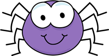 Cartoony spider.