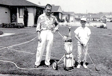 Tom Rohlffs and his father at 132nd avenue