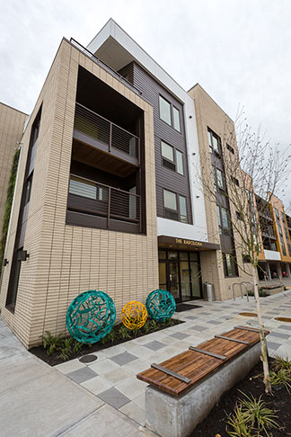High-quality construction and sustainable,
attractive exteriors at The Barcelona
exemplify CPAH's work