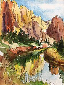 Watercolor by Mary Burgess