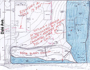The developer submitted this drawing with his request to modify the SNR area