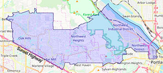 Oregon House District 33 stretches from the Willamette River to Highway 26