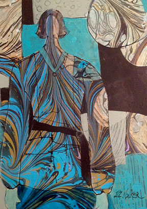 Coat of Many Colors painting by Liz Walker