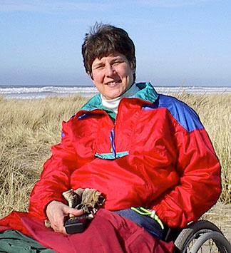 Terry Moore at the beach