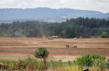 Development machinery in action.