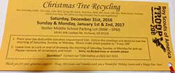 Christmas tree recycling.