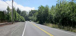 A section of Thompson Rd. that will receive an improved walking path.