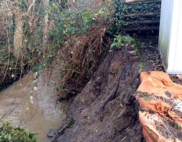 flooding—eroding bank