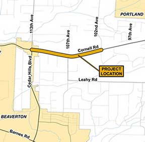 Cornell Road upgrades map