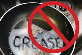 no grease down the drain