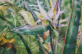 Experimental watercolor by Debbie Teeter