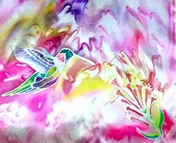 Silk painting by Natasha Ramras