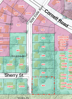 A seven-unit development is proposed for 560