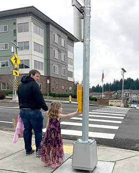 ackerly crosswalk light