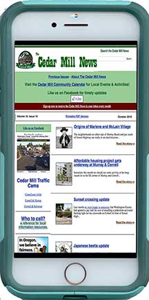 cedar mill news on phone