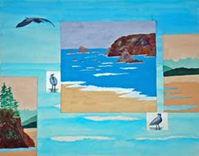 beach collage