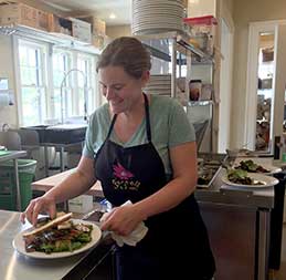 Cafe employee Sara