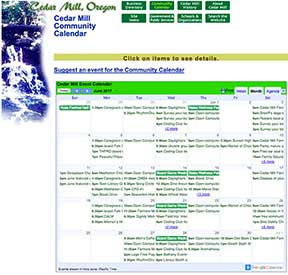 Cedar Mill Community Calendar