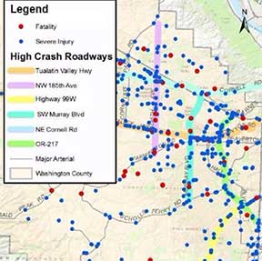 Crash map.