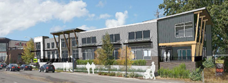 Office and retail for the new center, looking northwest toward Market of Choice