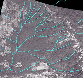 The watershed in 1984, before rapid growth began.