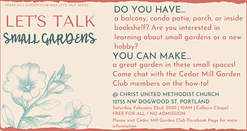 Small Gardens Class