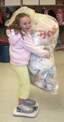 weighing plastic