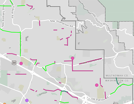 ped and bike improvement map
