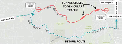 cornell detour map