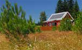 solar panels on roof