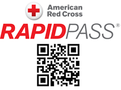 blood drive rapid pass logo and qr code