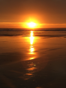 Sunset at Rockaway Beach, photography, 30"x 40" on canvas.