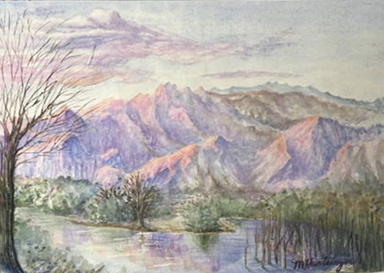 Santa Catalina mountain sunset by Marlene Huntsinger
