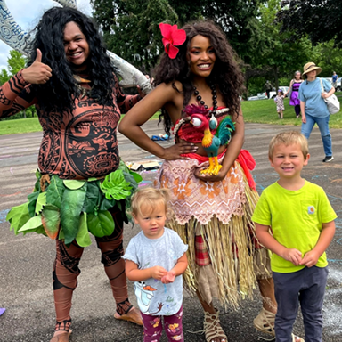 kids at enchanted park day