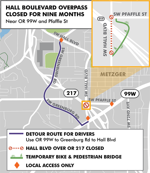 hall overpass map