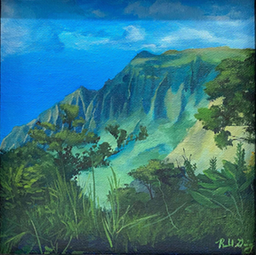 napali coast by rachel gering, acrylic