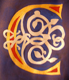 illuminated letter "c" by susan pfahl