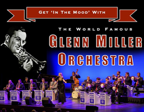 glenn miller orchestra event poster showing orchestra