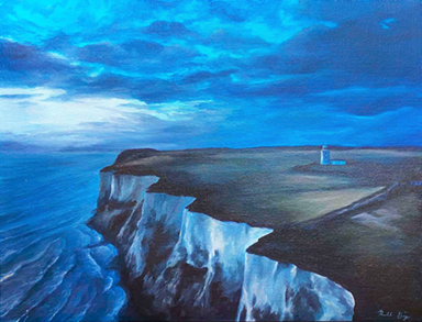 beach basics acrylic painting by rachel gering
