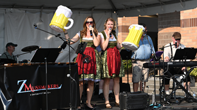 singers on stage at oktoberfest