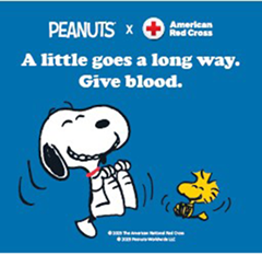 peanuts blood donation graphic