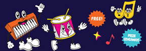 cartoon musical instruments