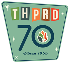 thprd 70th anniversary retro style logo