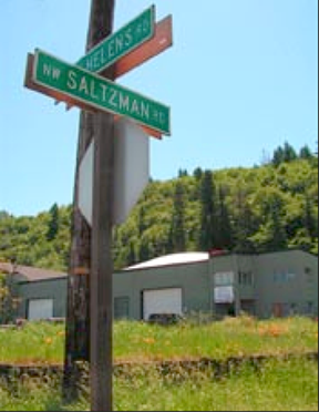 saltzman road sign