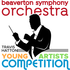 bso orchestra young artists competition logo with black and white drawing of conductor