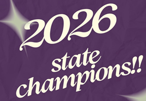 2026 state champions text on purple background