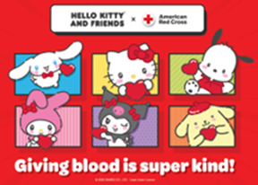 blood drive sanrio characters