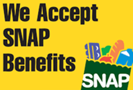 snap logo on illustrated bag of groceries