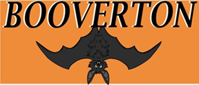 booverton bat logo on orange background